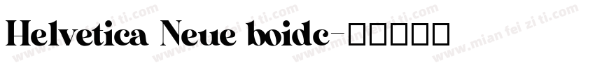 Helvetica Neue boidc字体转换